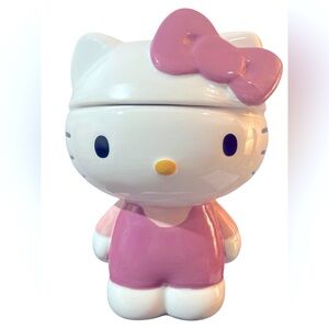 Hello Kitty Cookie Jar - 10” x 7” - Pink and Purple - Sario - Canister 💗
